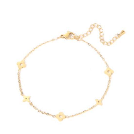 Four leaf clover stainless steel necklace