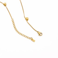 Peach Heart Stainless Steel Necklace