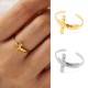 Cross Opening Ring Stainless Steel