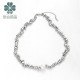 Pearl three-dimensional block stainless steel necklace