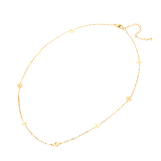 Four leaf clover stainless steel necklace