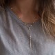 Y-shaped stainless steel necklace