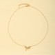  Stainless steel bow necklace