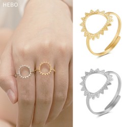 Sunflower stainless steel ring