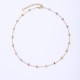 Crystal natural stone stainless steel bead chain