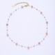 Crystal natural stone stainless steel bead chain