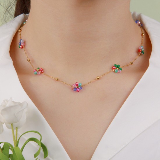 Stainless steel bead chain for floral decoration