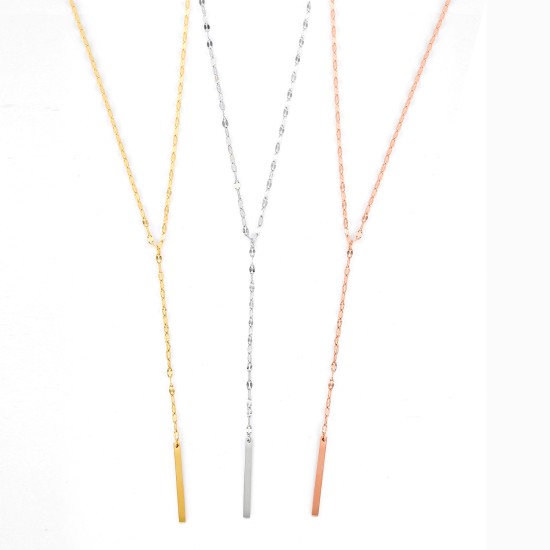 Y-shaped stainless steel necklace