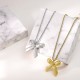 Stainless steel bow necklace