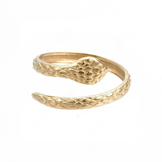 Serpentine shaped stainless steel ring