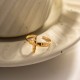 Cross Opening Ring Stainless Steel