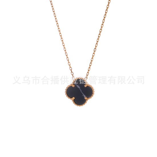 Four leaf clover stainless steel necklace