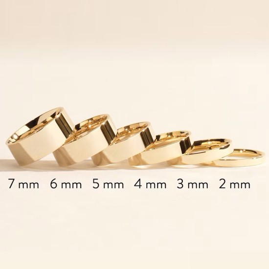 Flat stainless steel ring