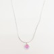 Elliptical Moonstone Stainless Steel Necklace