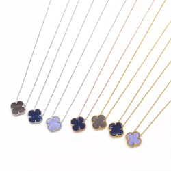 Four leaf clover stainless steel necklace