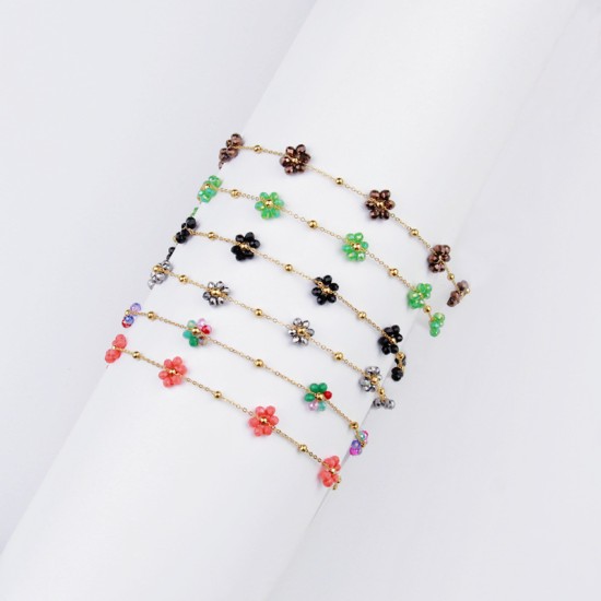 Stainless steel bead chain for floral decoration