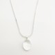 Elliptical Moonstone Stainless Steel Necklace