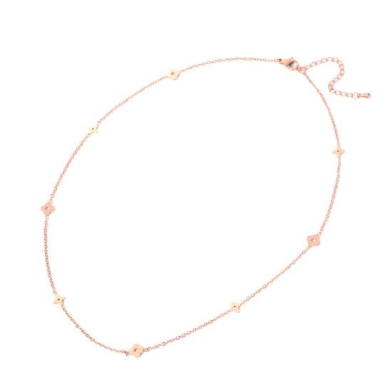 Four leaf clover stainless steel necklace