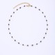 Crystal natural stone stainless steel bead chain