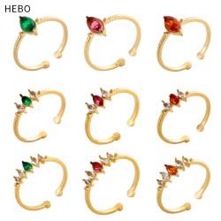 Stainless steel colored zircon open ring