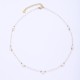 Crystal natural stone stainless steel bead chain