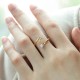 26 English letter inlaid crystal open ring