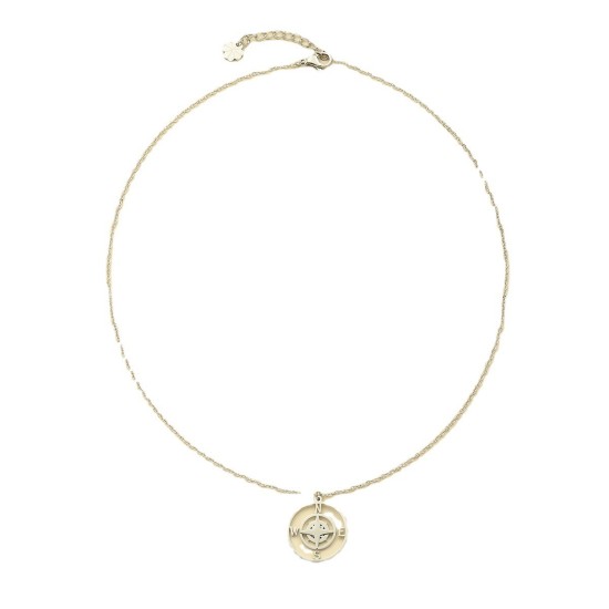 Compass stainless steel necklace