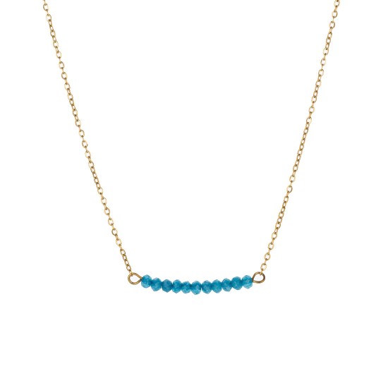 Natural stone pearl stainless steel necklace