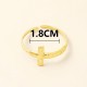 Cross Opening Ring Stainless Steel
