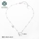 Cross bead chain peach heart stainless steel necklace