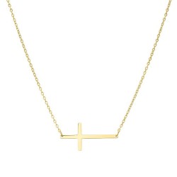 Horizontal Cross Stainless Steel Necklace