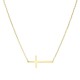 Horizontal Cross Stainless Steel Necklace
