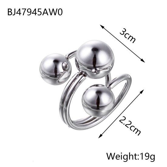 Stainless steel open ring