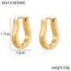 Alien shaped ear bone buckle stainless steel earrings