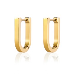 Alien shaped ear bone buckle stainless steel earrings