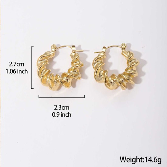 Fried Dough Twists stainless steel braided earrings