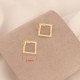 Square shaped stainless steel earrings