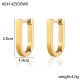 Alien shaped ear bone buckle stainless steel earrings