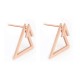 Detachable triangular stainless steel earrings