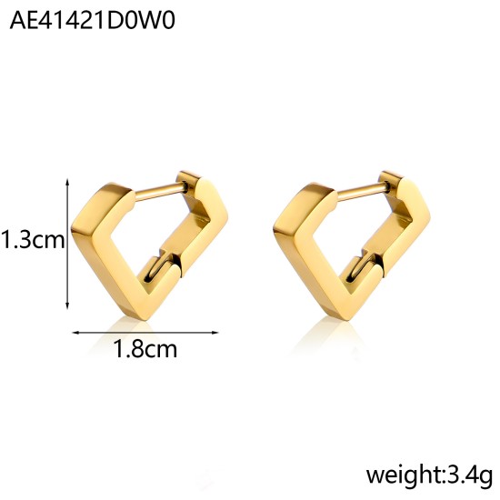 Alien shaped ear bone buckle stainless steel earrings