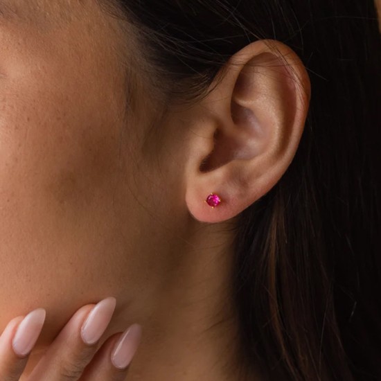 Zircon diamond stainless steel earrings