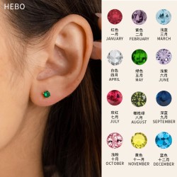 Zircon diamond stainless steel earrings