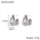 C-shaped stainless steel earrings