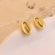 Shell shaped stainless steel earrings