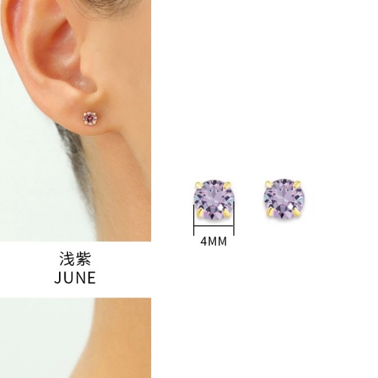 Zircon diamond stainless steel earrings