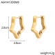 Alien shaped ear bone buckle stainless steel earrings