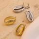 Shell shaped stainless steel earrings