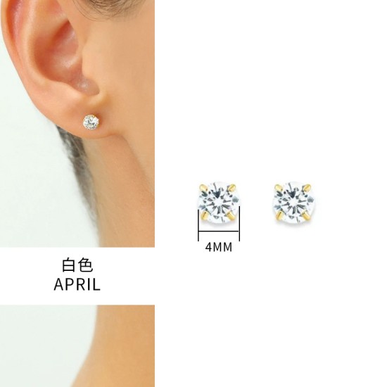 Zircon diamond stainless steel earrings