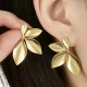Flower Leaf Stainless Steel Earrings