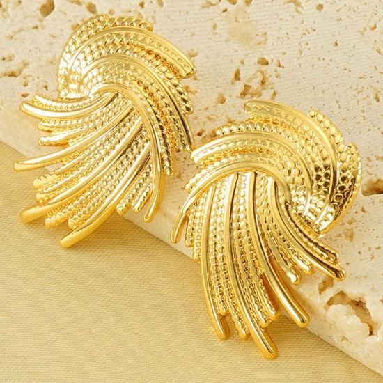 Spiral Fireworks Stainless Steel Earrings